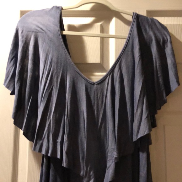 Fun and flirty blue cotton dress size M - Picture 2 of 3